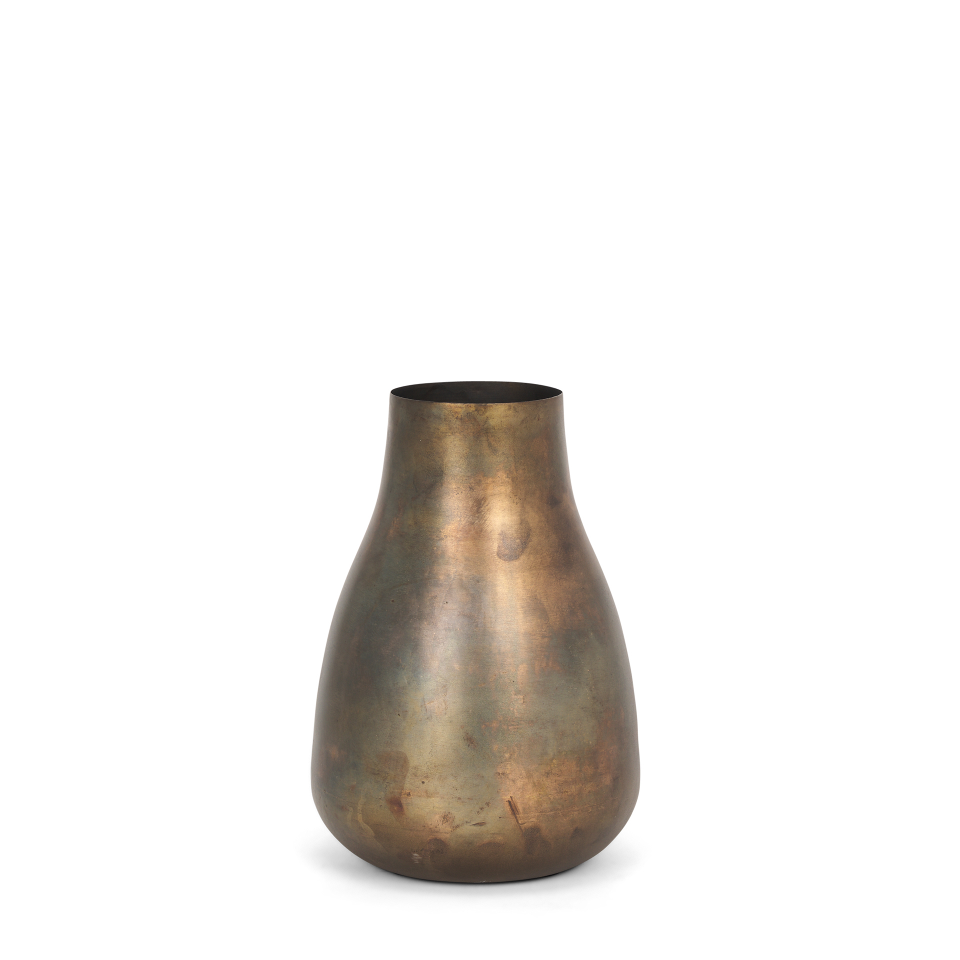 Devi Short Oxidized Gold Metal Vase